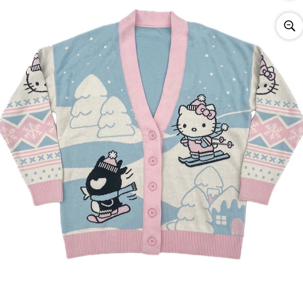 Hello Kitty and Friends Winter Cardigan Medium NWT